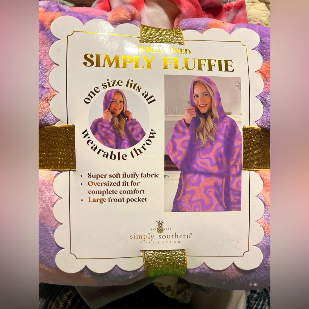 Simply Southern Purple Swirl Sherpa Hooded